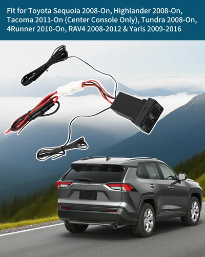 Vista 4 de Termómetro de Temperatura de Coche de Pantalla Dual Interna y Externa Compatible con Toyota Sequoia Tundra Tacoma 4Runner RAV4 Corolla, etc.