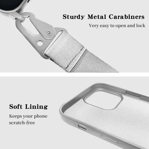 Vista 49 de Funda compatible con iPhone 8 Plus, iPhone 7 Plus/6 Plus/6S Plus con cordón, funda cruzada para iPhone con correa ajustable de silicona para iPhone
