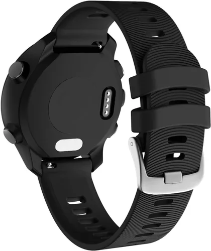 Vista 2 de ISABAKE - Correa de reloj de 0.787 in para Garmin Forerunner 245 645/Vivoactive 3/Venu Sq Negro
