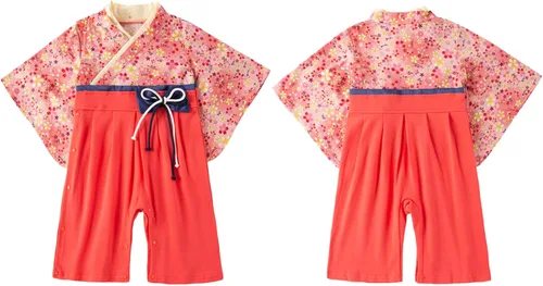 Vista 9 de Mono para bebé, kimono japonés, de algodón, para niñas, estilo japonés, con 2 pares de calcetines