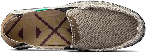 Vista 2 de Zapatos de lona sin cordones, antideslizantes, informales, planos, para exteriores, mocasines casuales para hombre de JAMONWU
