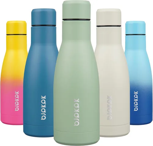 Vista 68 de [Usado] BJPKPK Botella de agua pequeña aislada de 12 onzas, frasco a prueba de A-azul