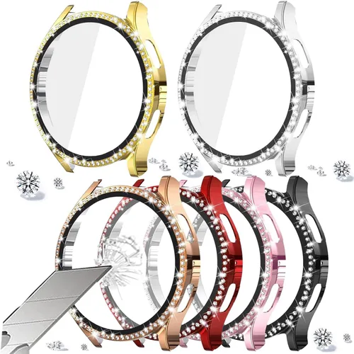Vista 22 de DEALELE Paquete de 1 + 3 fundas compatibles con Samsung Galaxy Watch 7 Ultra (1.772 pulgadas), funda protectora de policarbonato transparente