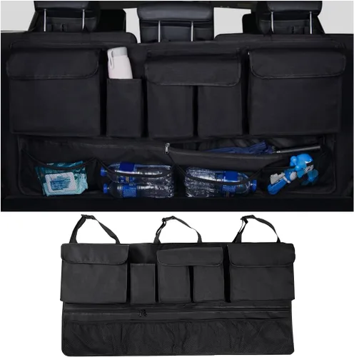 Vista 9 de Mandark Organizador de Maletero de Automóvil, Contenedor de Almacenamiento Desmontable para Colgar en el Respaldo del Asiento del Vehículo