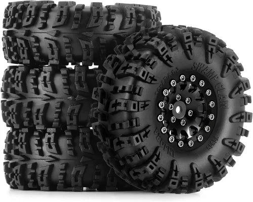 Vista 6 de INJORA 1.3 Neumáticos S5 Swamp Claw para Terreno Barrento 70 x 27 mm para Vehículo de Control Remoto Crawler 1/18 1/24 (Negro 2)