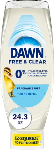 Vista 11 de Dawn Free&Clear EZ-Squeeze - Jabón líquido para lavar platos, limón, 3 x 24.3 onzas líquidas
