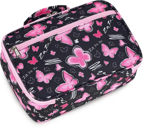 Vista 6 de abshoo Bolsa de almuerzo con aislamiento térmico para niñas, bolsa de almuerzo reutilizable, kit de bolsa de comida para niñas escolares (mariposa)