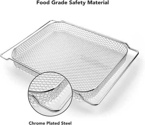 Vista 2 de VAL CUCINA Cesta de freír de aire, compatible con horno tostador de freidora de aire TA-25G (cesta para freidora de aire)