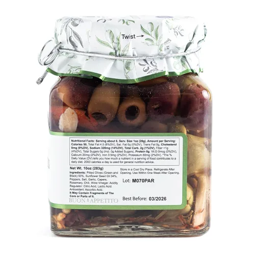 Vista 2 de Aceitunas italianas mixtas sin hueso, 10 onzas, paquete de 6
