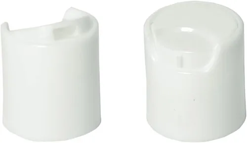 Vista 4 de TSA - Botellas vacías de plástico transparente de 2 onzas con tapa superior de disco blanco, sin BPA, juego de 6, tamaño de viaje de 2 onzas