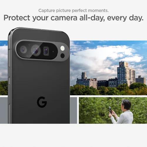 Vista 3 de Spigen Glas.tR EZ FIT Optik - Protector de lente de cámara para Pixel 9 Pro XL GlasTR EZ Fit Optik, 9H+ Tempered glass, Scratch resistant