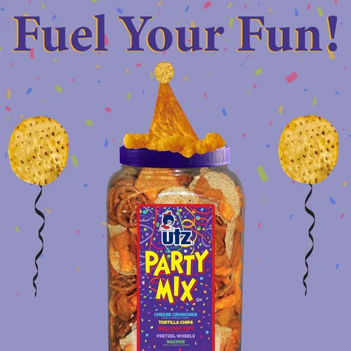 Vista 9 de Utz - Mix para fiestas en barril de 737,1 g (26 onzas). La sabrosa mezcla de picadillos incluye tortillas de maíz, tortillas de nachos, pretzels