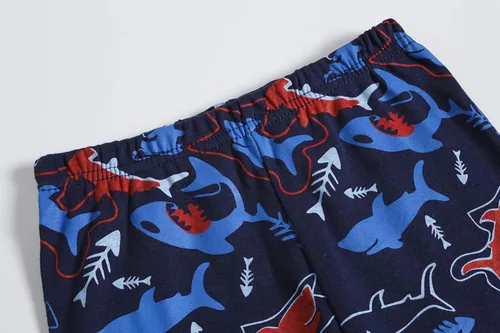 Vista 3 de Dolphin&Fish Pijamas para niños de 4 piezas, ropa de dormir de algodón para niños pequeños