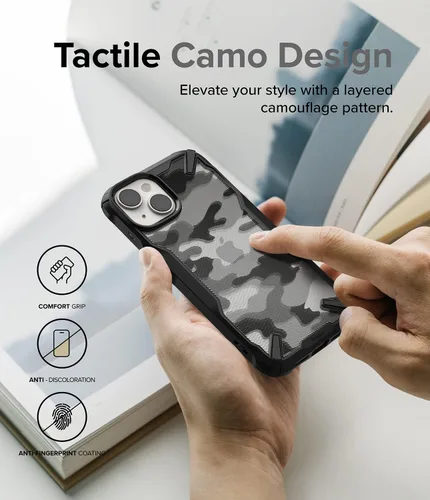 Vista 6 de Ringke - Funda para iPhone 14 Plus [Fusion-X Camo Negro] Parachoques aumentados, agarre cómodo, antideslizante, resistente, cubierta protectora a