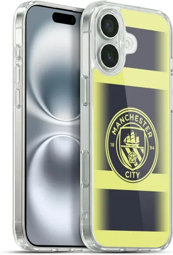 Vista 64 de Head Case Designs Funda de gel con licencia oficial del Manchester City Man City FC Away 2022/23 [protección de grado militar] compatible con Apple