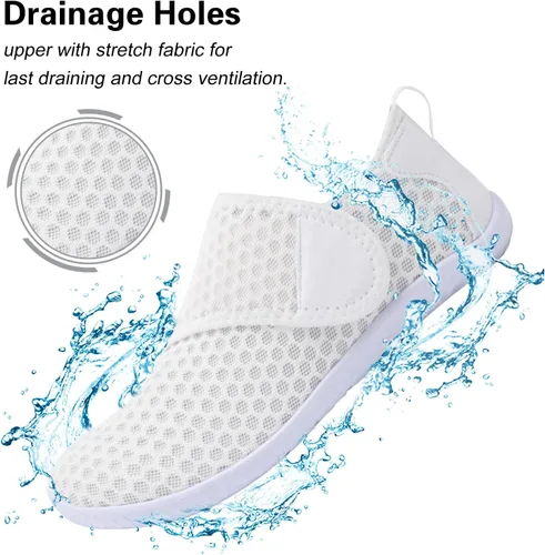 Vista 3 de Lisdwde Zapatos de agua para mujeres y hombres, antideslizantes, zapatos acuáticos, zapatos de natación, deportes de playa, zapatos de secado