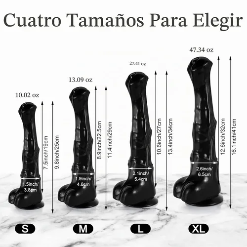 Vista 6 de Consolador de caballo, consoladores de animales suaves y realistas de 9.8 pulgadas con potentes ventosas, juguete sexual anal para adultos