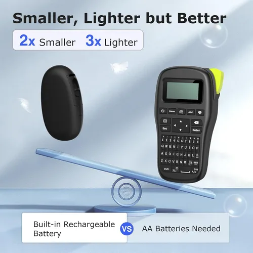 Vista 2 de SUPVAN E10 - Máquina etiquetadora Bluetooth con cinta, color negro Fits Continuous & Die-Cut Waterproof Label, Easy App Editing, Rechargeable