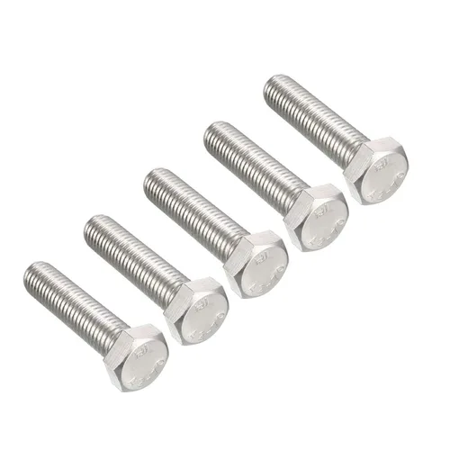 Vista 44 de 10 tornillos hexagonales M6 M6-0.039 x 1.575 in UNC Tornillos de cabeza hexagonal A2-70 (304) de acero inoxidable totalmente roscados, totalmente