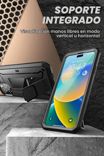 Vista 4 de SUPCASE Funda para iPhone 14 Pro (6.12 pulgadas) con protector de pantalla