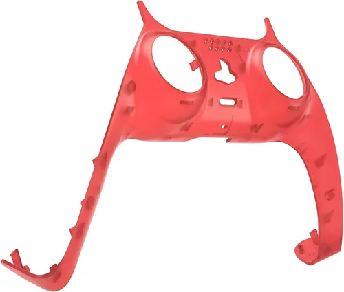 Vista 4 de eXtremeRate Carcasa decorativa roja transparente compatible con controlador PS5, carcasa de clip de repuesto para bricolaje, cubierta de placas