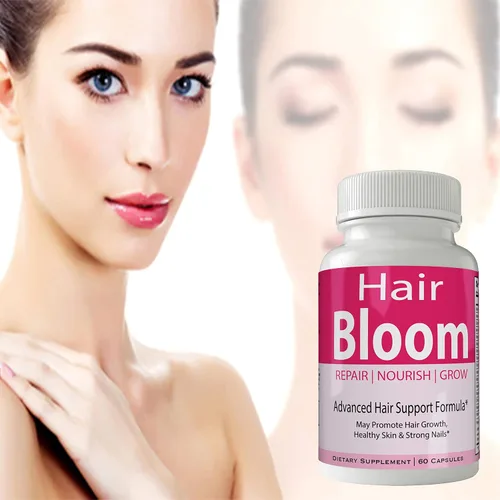Vista 5 de Hair Bloom - Píldoras para el crecimiento del cabello, suplemento para la piel y las uñas, vitaminas y minerales únicos avanzados