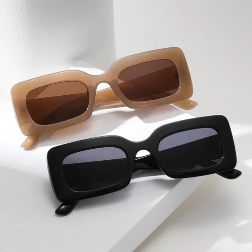 Vista 5 de Gafas de sol para mujer de moda para hombre, cuadrados, multicolor