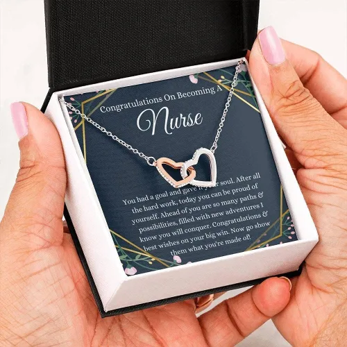 Vista 7 de Joyería de tarjeta de mensaje, collar hecho a mano, regalo personalizado entrelazado, regalo de graduación de enfermera, regalo de graduación