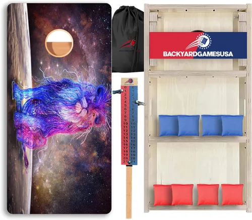 Vista 84 de CornholeGamesUSA Pro - Juego de tablas de Cornhole Fabricado en Estados Unidos Abedul báltico 3/4 Sin rebote Patas triples gruesas Dos 1