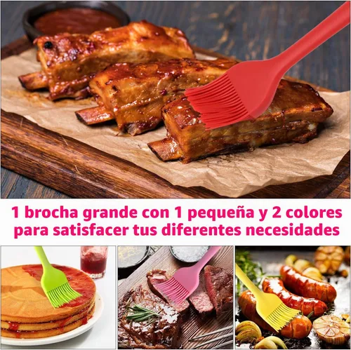 Vista 6 de Hhyn Juego de Cepillos de Silicona para Repostería 2 Piezas Resistente al Calor para Esparcir Aceite, Mantequilla, Salsa para Barbacoa, Parrilla 2