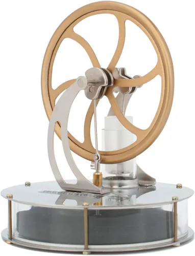 Vista 2 de DjuiinoStar - Motor Stirling de baja temperatura más clásico, temporizador de café único, mejor opción de regalo, juguete educativo, modelo de motor