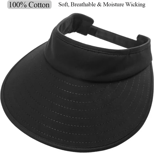 Vista 2 de Sombreros con visera para el sol, gorra de playa de ala grande para verano, protección UV