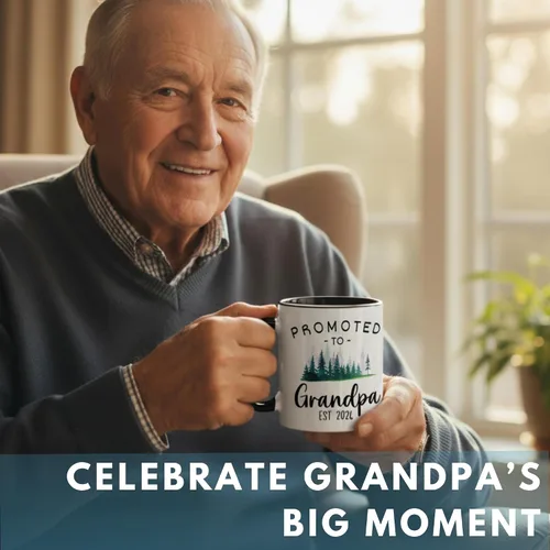 Vista 7 de Vivulla68 Taza promocionada a los abuelos 2026 con tarjeta de felicitación, regalo de revelación de embarazo para la nueva abuela y el abuelo, taza