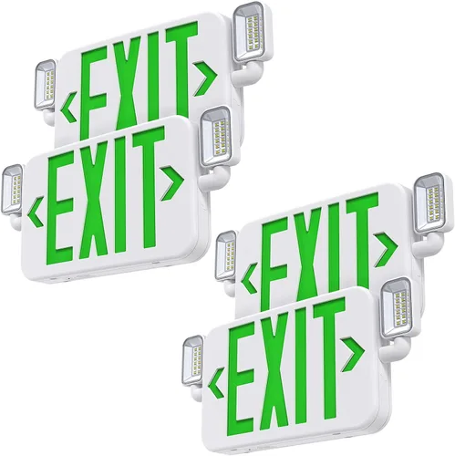 Vista 7 de Luz de emergencia LED para exteriores con sensor de fotocélula de reserva de batería, diagnóstico de autoprueba, paquete de pared comercial