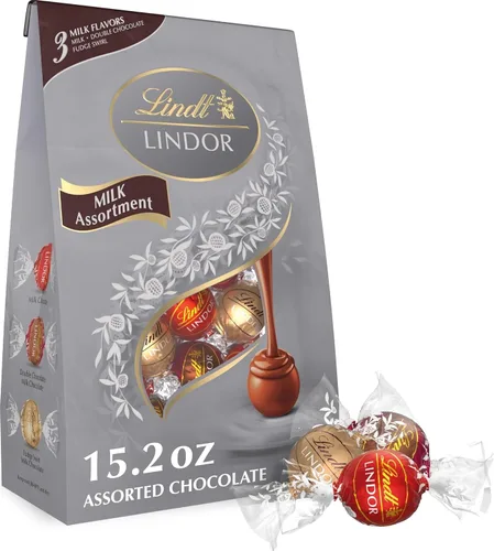 Vista 9 de Lindt Lindor - Trufas de chocolate extra oscuro 60 %, caramelo de chocolate negro con centro de trufa suave y derretida, ideal para regalar, 5.1