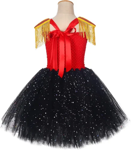 Vista 6 de Tutu Dreams - Disfraz de cascanueces para niñas de 1 a 12 años con diadema de circo para cumpleaños, fiesta de Halloween.