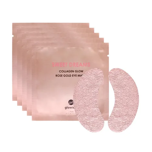 Vista 9 de Sweet Dreams - Máscaras de ojos doradas con colágeno brillante, parches coreanos para debajo de los ojos, ojos hinchados, ojeras y arrugas