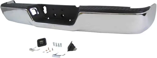 Vista 3 de ACANII - Para Dodge Ram 1500 10-12 Ram 2500 3500 2009-2018 Pickup completo de acero cromado trasero parachoques trasero