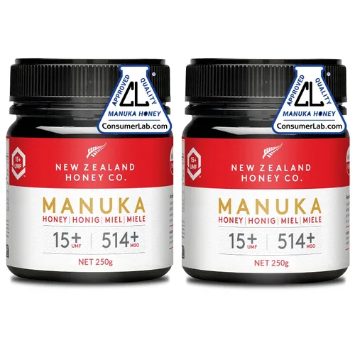 Vista 12 de New Zealand Honey Co. Miel de manuka cruda UMF 15+ MGO 514+, certificado UMF / 8.8oz