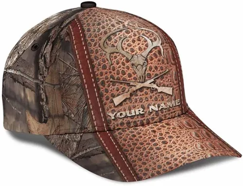 Vista 2 de Gorra clásica de caza personalizada con patrón seco, gran artículo para hombres y mujeres
