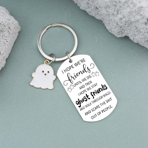 Vista 4 de AOBIURV Llavero para mejores amigas, regalos para mujeres, amigas, regalos de cumpleaños, lindo llavero de regalo para amigas, mejores amigos