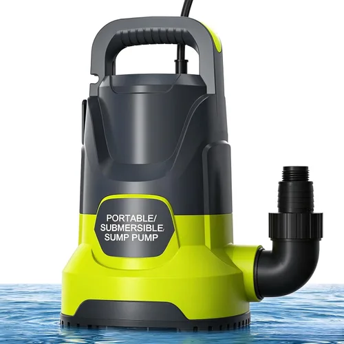 Vista 9 de Bomba de sumidero 1.2HP Bomba de agua sumergible, alto flujo Lemon Yellow