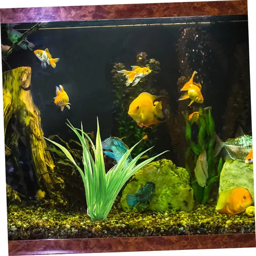 Vista 3 de 10 piezas de acuario paisajismo decoración de acuario plantas de plástico plantas de acuario agua viva decoración de acuario paisaje decoración