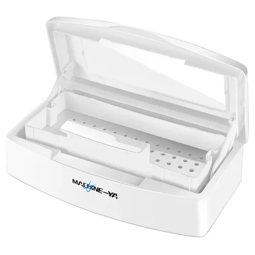 Vista 9 de Machine-Ya Bandeja de esterilización de plástico, caja de esterilización, bandeja esterilizadora de herramientas de arte de uñas, bandeja Negro