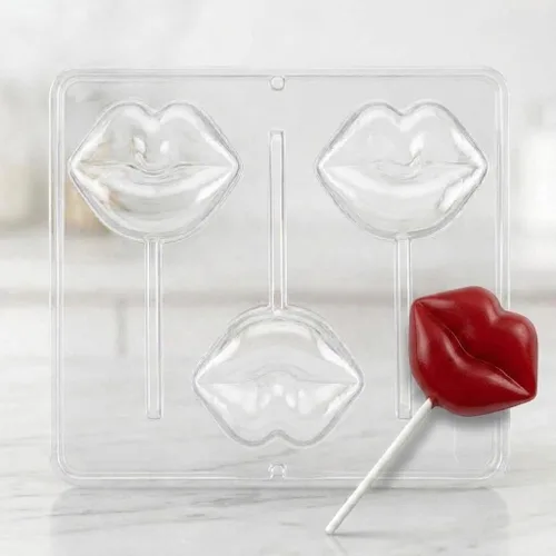 Vista 2 de Molde de caramelo de chocolate Lollipop para labios 3304