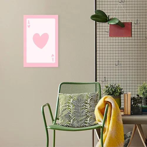 Vista 8 de Pósteres de cartas de moda Ace Card Preppy Coquette Room Casino Tema Party Poker Art Lindo Corazón Rosa Femenino Acuarela Jugar Cartas Impresiones