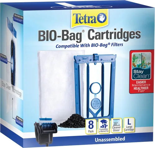 Vista 12 de Cartuchos de filtro Tetra Whisper Bio-Bag para acuarios, filtro grande para peces de agua dulce y marina, elimina olores y decoloración, fácil