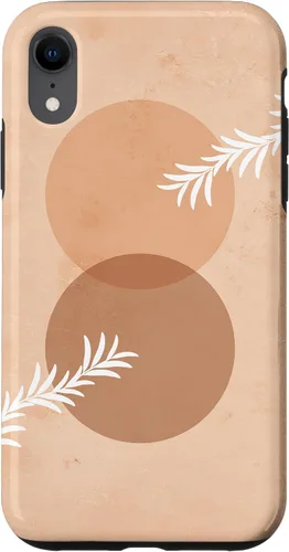 Vista 24 de iPhone 16 Moon Phases Plant Boho Beige Terracotta Bohemian Aesthetic Case