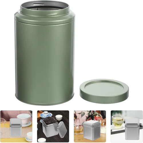 Vista 8 de Tea Canister Tinplate Airtight Lid for Tea and Sugar Storage