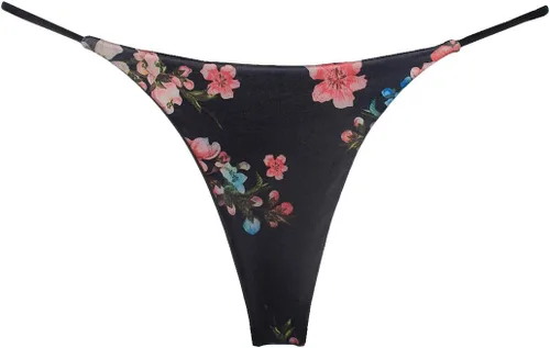 Vista 41 de Tanga de encaje sin costuras para mujer, ropa interior de cintura alta con tiras en G Serie 010-leopardo